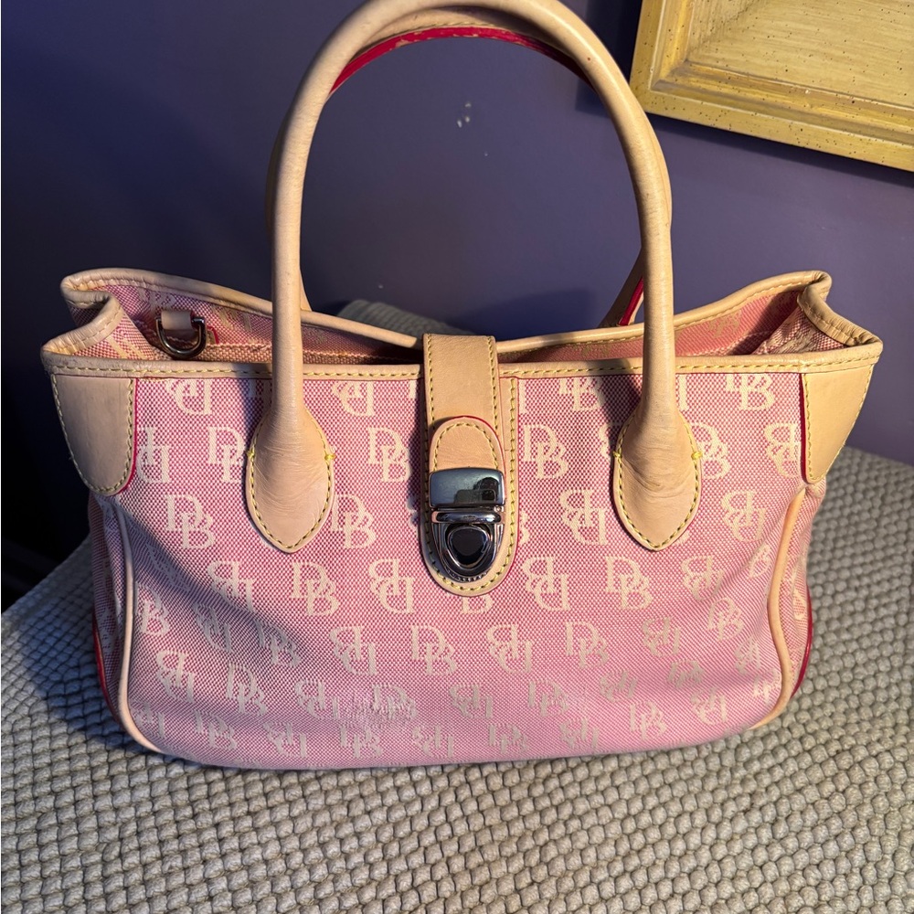Dooney & Bourke Pink and Cream Satchel